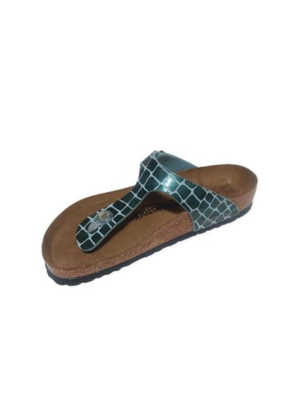 Birkenstock Gizeh Womens 7 Thong Sandals Gator Gleam Ocean Breeze EU 38 Regular - Picture 4 of 9